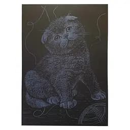 Гравюра А4 "Кот" ГрА4-18с эконом вариант в пакете 29,7х21 см