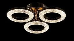Люстра стельова LED Splendid Ray LT8003/3, 80W, золото, білий, сучасний стиль з пультом, димер - мініатюра 3