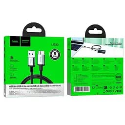 Кабель Hoco USB To Micro USB 3.0 excellent speed cable US10 0.5 м 5Gbps - мініатюра 2