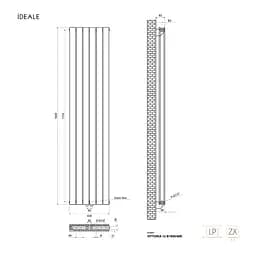 Радіатор дизайнерський Ideale Vittoria 12 6/1800/408 білий, Білий - мініатюра 2
