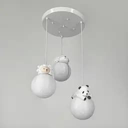 Світильник із трьома підвісними фігурками | Арт. SGJ18/3 | Line F