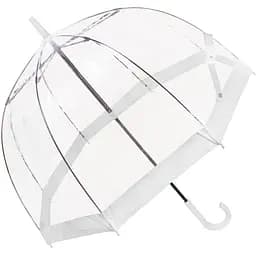 Женский зонт-трость механический Fulton 84 см прозрачный