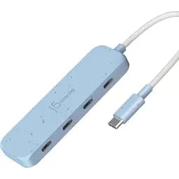 USB-хаб j5create JCH345EC-N USB-C на 4 USB-C, голубой (JCH345EC-N)