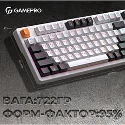 Клавіатура GamePro Red з Hot-Swap RGB White дротова механічна (MK170W) - мініатюра 18