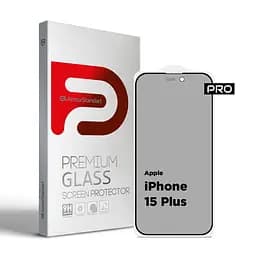 Захисне антишпигун матове скло для Apple iPhone 15 Plus, Pro Anti-spy Matte, повноекранне, загартоване, конфіденційне, повне проклеювання, із затемненням з боків, протиударне з олеофобним покриттям, проста установка, ArmorStandart (ARM73173)