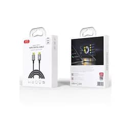 Кабель мультимедійний HDMI to HDMI 3.0m v2.0 black XO (GB017A-HDMI.tranish) - мініатюра 4
