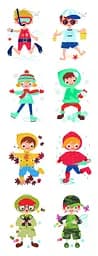 Комплект магнітів Apli Kids Пори року (17160) - мініатюра 3
