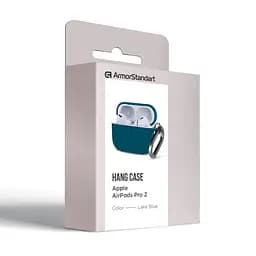 Силіконовий чохол для навушників Apple AirPods Pro 2 2022, Hang Case, синій, ультратонкий захисний кейс товщиною 2 мм, захист від подряпин, пилу та ударів, компактний, з карабіном для кріплення, ArmorStandart (ARM68598) - мініатюра 8