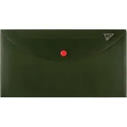 Папка-конверт Yes Fusion А6 на кнопці темно-зелена (492269)