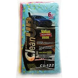 Салфетка CleanUp CU-122 микрофибра универсальная 25x25 см 6 шт. (km-9421)