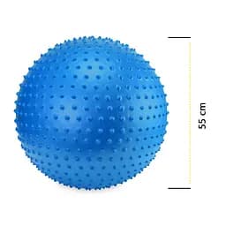 М'яч для фітнесу (фітбол) Cornix 55 см масажний Anti-Burst Blue XR-0467 - мініатюра 6