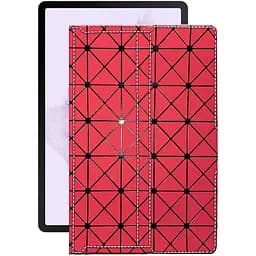 Чехол StatusCASE из экокожи для планшета Samsung Galaxy Tab S7 FE 2021 Красный ромб