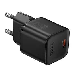 Сетевое зарядное устройство Hoco N64 Ingenious single port PD20W charger(EU) Черный