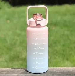 Спортивна пляшка для води BOTTLE gym pink/navy 2 л - мініатюра 2