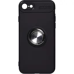 Чохол-накладка Toto Car Magnetic Ring TPU Case Apple iPhone 7/8/SE 2020 Black/Silver