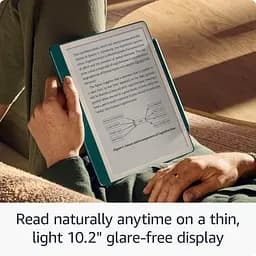 Електронна книга Amazon Kindle Scribe 1st Gen 2024 Metallic Jade, 64GB, дисплей 10.2 E Ink Carta 2480?1860, 300 dpi, антиблікове покриття, підсвічування, ємнісний сенсор, металевий корпус, підтримка аудіо, Wi-Fi/Bluetooth, USB-C, стилус - мініатюра 7