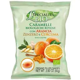 Льодяники Le Specialitа Bio з апельсином, імбирем і куркумою органічні 80 г