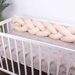 Коса защитная в кроватку MirSon Kids Time 28-0004 Cream Velvet велюровая розовая