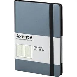Книга записна Axent Partner Soft клітинка 125 x 195 мм 96 аркушів сріблясто-синя (8206-14-A)