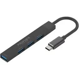 Концентратор Promate USB Hub 4 ports (litehub-4.black) (litehub-4.black)
