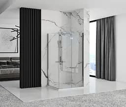 Душова кабіна Rea Molier 80x90 хром REA-K8534 + REA-K8539, Хром, Універсальна, прозорий - мініатюра 3