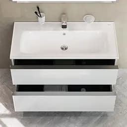 Тумба з умивальником Am.Pm X-Joy S підвісна 100 см 2 ящики білий MTA-FHX1002WG-WCC1002WG, Білий - мініатюра 7