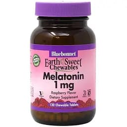 Натуральная добавка Bluebonnet Nutrition Earth Sweet Chewables Melatonin 1 mg, 120 жевательных таблеток