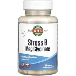 Магній гліцинат та вітаміни групи B від стресу KAL Stress B Mag Glycinate 60 вегетаріанських капсул