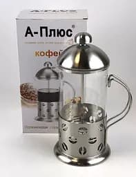 Заварник френч пресс для чая кофе А - Плюс 1027 600мл френч чайник заварник стеклянный с прессом