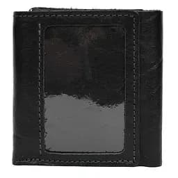 Шкіряне портмоне чорне глянсове GRANDE PELLE 10х10х2 см acs0032092 - мініатюра 4