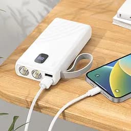 Зовнішній акумулятор Hoco J129A Nature 20000mAh 10W White [127732] - мініатюра 4