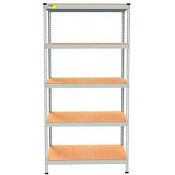 Металевий стелаж Emby Light Series (розмір 2400х900x300мм) 5 полиць ДСП до 100кг Білий