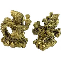 Дракон і Фенікс кам'яна крихта дракон 8х7х4,6 см, фенікс 8х7,2х5,2 см