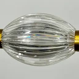 Led люстра з прозорими рельєфними кульками у латунному видовженому корпусі 100 см | Line F | Арт. MJ343-1000L - мініатюра 2
