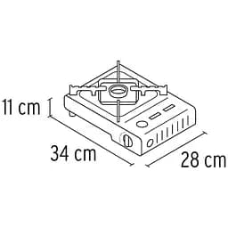 Плита газова портативна Truper Black (ESPO-1) - мініатюра 3