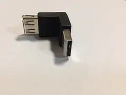 Перехідник штекер USB A- гніздо USB A кутовий