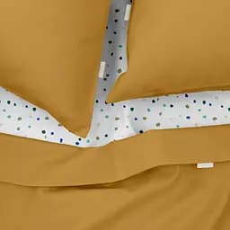 Комплект постільної білизни Cosas Curcuma CS5 Двоспальний гірчичний (Ranfors16_Mustard_El160-ColorBlots_180) - мініатюра 3