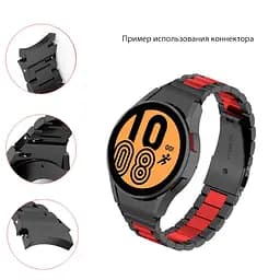 Конектор Samsung Galaxy Watch 5 для ремінця 20мм (2 шт + 2 шпильки) - рожево-золотий ширина кріплення 20мм Watchbands (WB000K3S5) - мініатюра 4