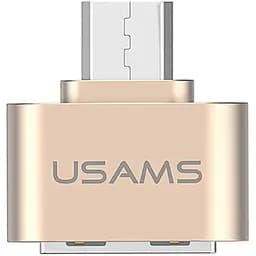 Переходник Usams US-SJ009 Usams Micro OTG Gold