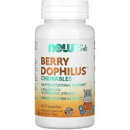 Пробиотики и пребиотики NOW BerryDophilus 2 Billion 60 жевательных таблеток Ягоды