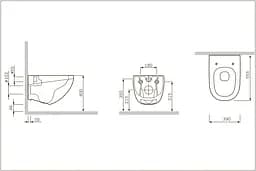 Унітаз підвісний AM.PM Sensation FlashClean безободковий без сидіння (C301700WH) - мініатюра 8