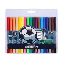 Фломастери Yes 18 кольорів Football (650601)