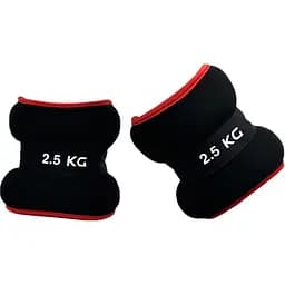 Утяжелители EasyFit 2 х 2.5 кг для ног и рук Черные с красным (EF-1025-R)