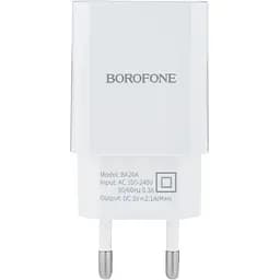 Сетевая зарядка Borofone BA20A 2.1A адаптер 1 USB + кабель Type C Белый
