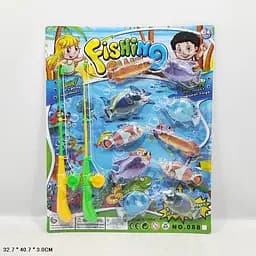 Рибалка магнітна, 2 вудки, рибки, 32.7x40.7x3 см, 088A