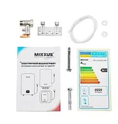 Водонагрівач Mixxus EWH-1110 SMALL OVER 10 л над мийкою, 1500 Вт, мокрий ТЕН, вертикальний, квадратний, білий (WH0606) - мініатюра 4