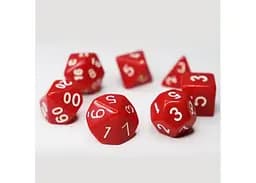 Набір кубиків Opaque 7 Dice Set - Red , 7 шт. (g7dopaq06) - мініатюра 3