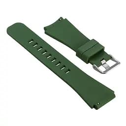 Силіконовий ремінець Watchbands для Samsung Gear S3 Samsung Galaxy Watch 46mm Silver - темно-зелений (WB001DARKGREEN) - мініатюра 3