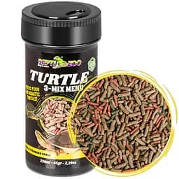 Корм із часником для водних черепах Repti-Zoo Turtle 3-Mix Menu 250мл