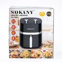 Аерогриль-фритюрниця SOKANY SK-10024 на 6,5 л з терморегулятором, чорний Sokany SK10024 - мініатюра 10